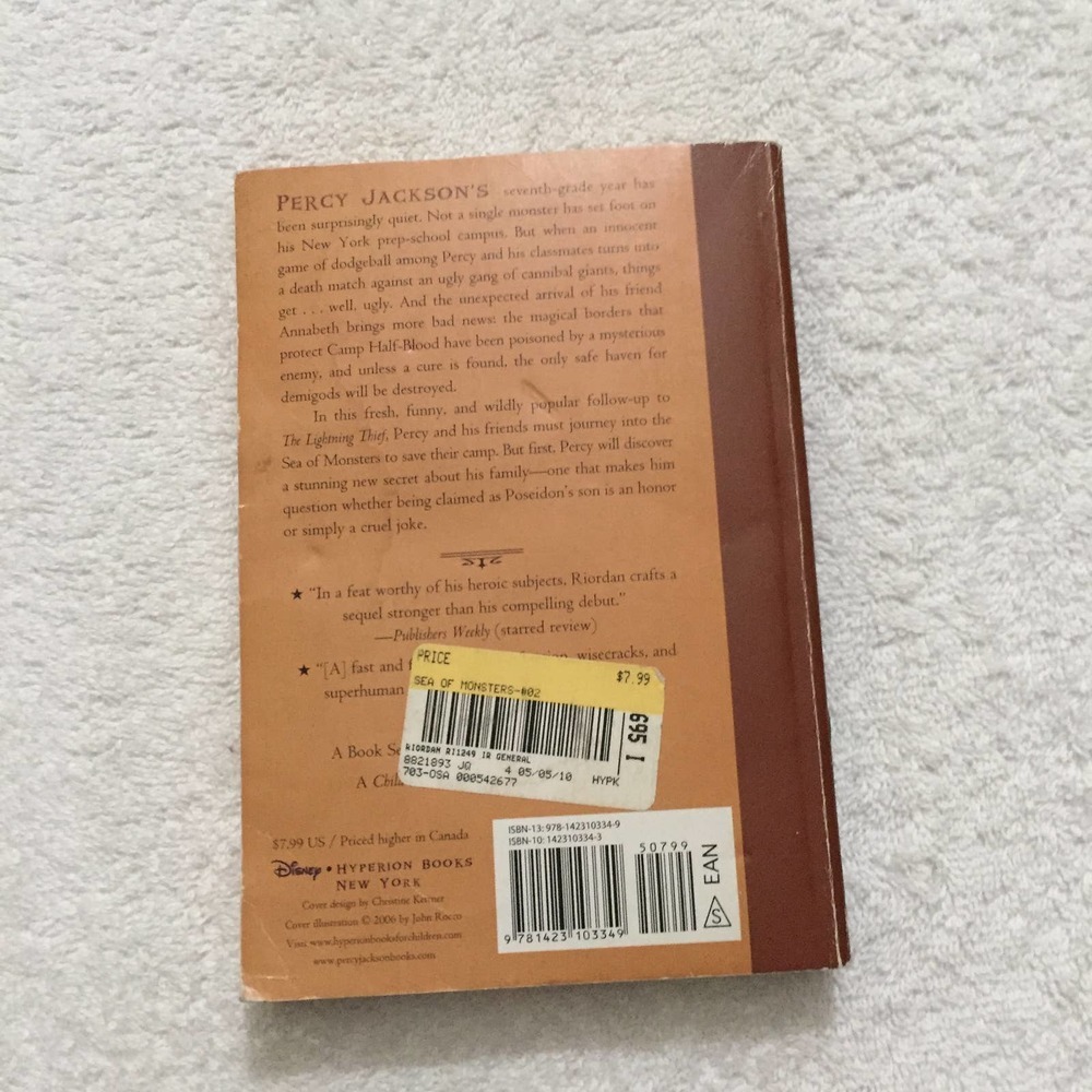The Sea of Monsters - Paperback Book - Picture 7 of 9